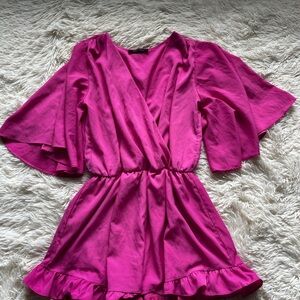 Honey Punch Hot Pink romper​